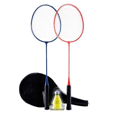Badminton Racket Set of 2 Head Heavy, 2 Shuttlecocks & Cover BR 100 ...