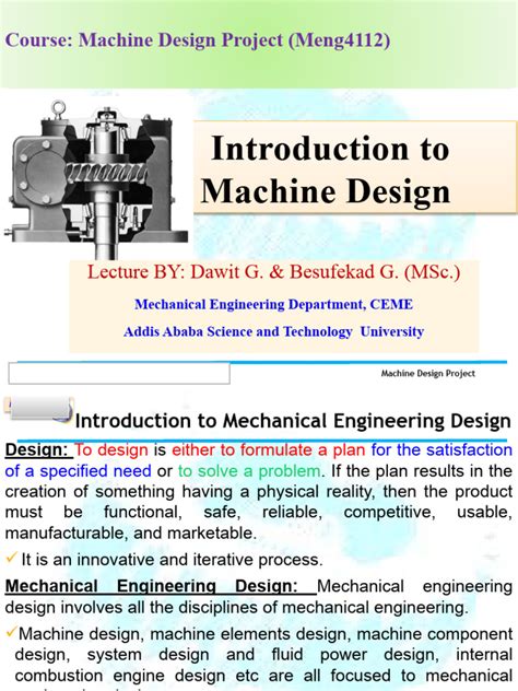 Image result for Summary of Machine Design