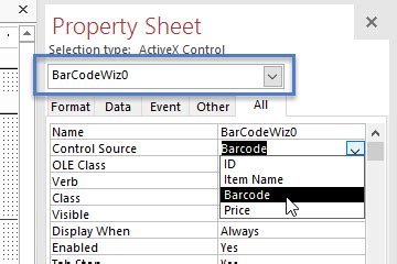 Image result for How to Use Barcodes in Access Program