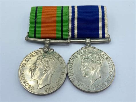 WW2 British Defence Medal & Police Long Exemplary Service Medal Duo