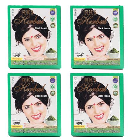 Buy RKS Herbal Black Henna (PACK OF 4 BOX) Online at Low Prices in ...