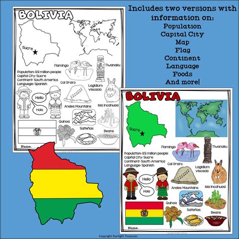 Bolivia Fact Sheet for Early Readers | Made By Teachers