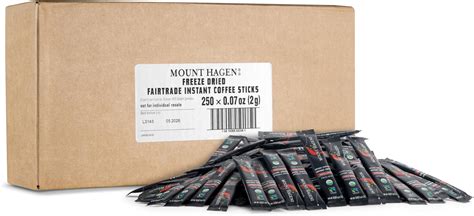 Amazon.com : Mount Hagen 250 Count Single Serve Instant Coffee Packets ...