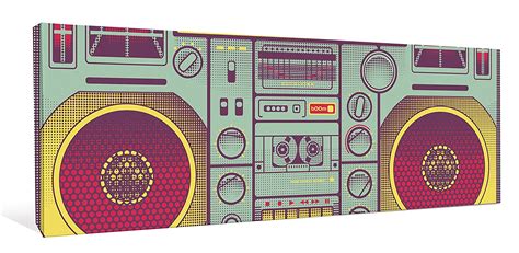 JP London CNVPAN5056 Ghetto Blaster Retro 80s Cassette 2" Thick Gallery ...