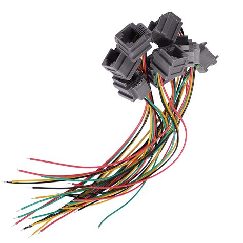 UBERSWEET® 8Pcs Grey RJ11 Female Connector 6P4C PCB Socket Mount ...