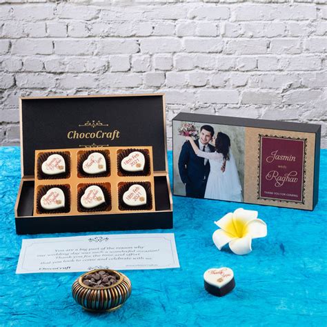 Wedding Return Gifts - 6 Chocolate Box - All Printed Chocolate (Sample ...