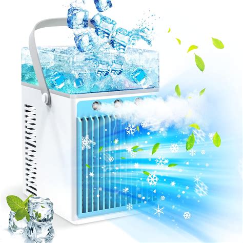 Portable Air Conditioners, 4 in 1 Rechargeable Evaporative Personal ...