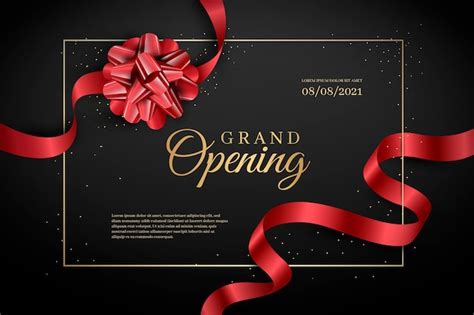 Grand opening background with golden elements | Free Vector