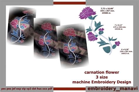 Image result for 3D Embroidery Carnation Tutorial