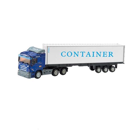 Buy Inertial Container Trailer Truck Toys 1:64 Alloy Model Pull Back ...