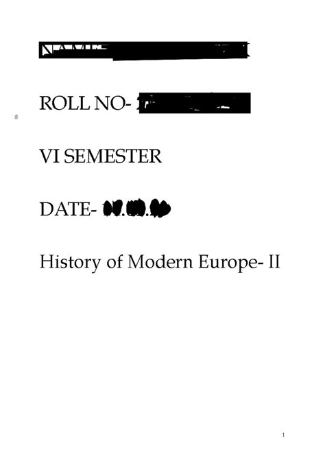 VI Sem History: The Role of Prussia in Germany's Unification - Studocu
