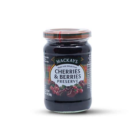 Mackays Cherries and Berries Preserve Jam for Bread | Made in Small ...