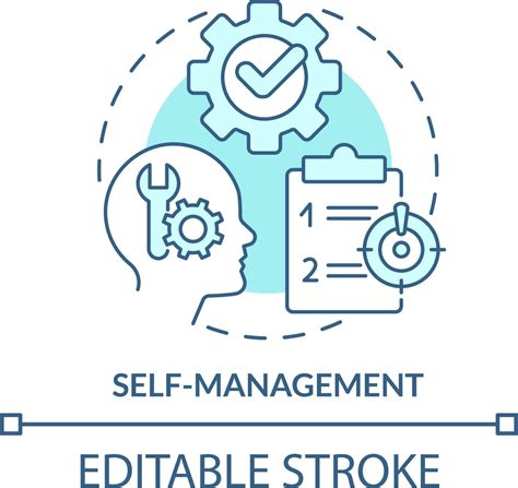 Self management turquoise concept icon. Personal development abstract ...