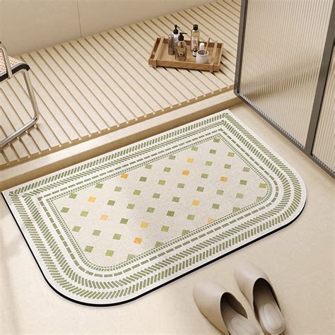 Dtchengua Diatom mud floor mat, thickened water-absorbing floor mat ...