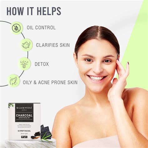 Glamveda Charcoal Detox & Anti Pollution Facial Kit 40gm – Glamveda ...