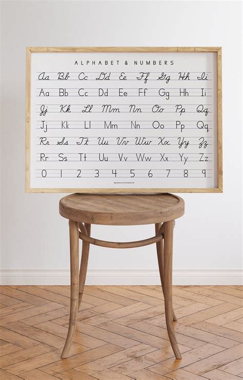 Image result for Handwriting Alphabet Chart Printable