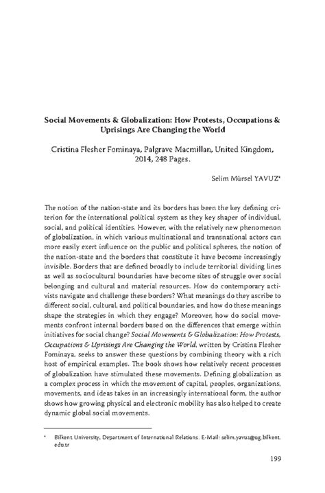 SOC 101: Social Movements & Globalization - Protests Changing the World ...