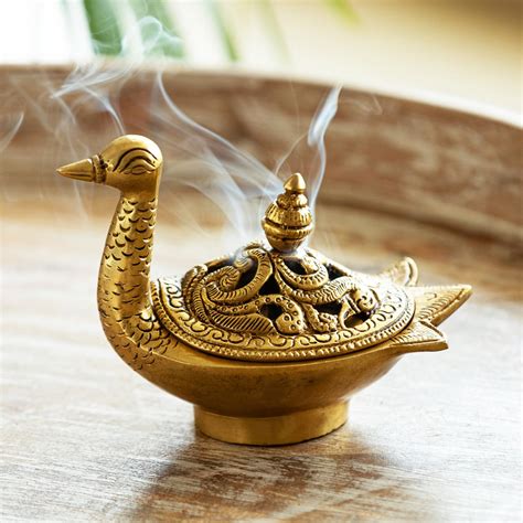 ExclusiveLane 'Swan' Brass Dhoop Dani Incense Burner (100% Pure Brass ...