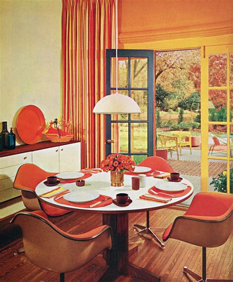 dtxmcclain: “Mod dining room, 1971 ” | 1960s interior design, 1960s ...