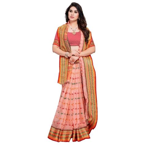 Pretty Kota Doria Cotton Woven Butta Saree With Blouse piece – Jagstore.in