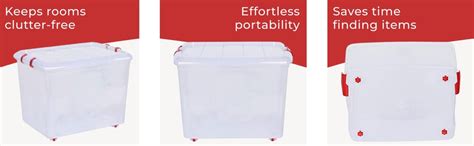 ARISTO Plastic Rectangular Storage Box with Wheel and Lid