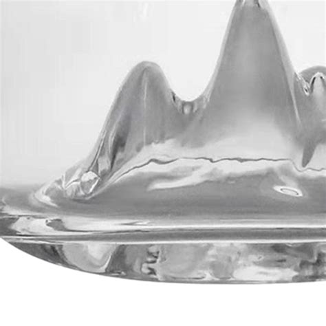 GAH Fish Rockery Bowl Clear Glass Aquarium Tank Small Betta for Desktop ...