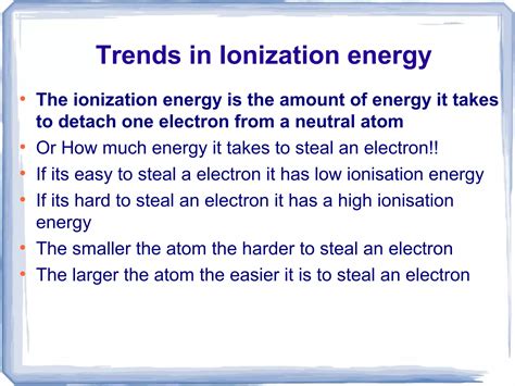 ionization energy trend | ODP