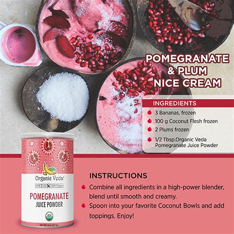 Buy Best Quality Organic Pomegranate Juice Mix Powder In India