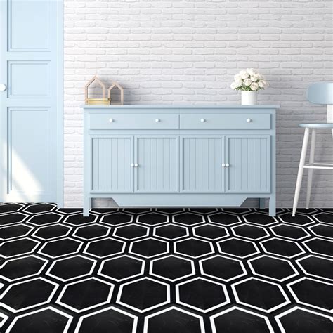 Art3d 11.8" x 10.2" Hexagon Peel and Stick Flooring Tile,Waterproof ...