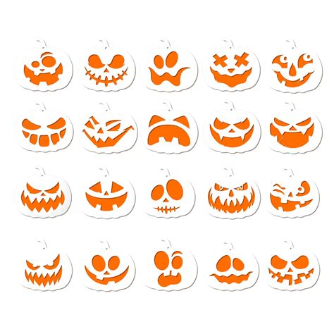 Pumpkin Girl Face Stencils