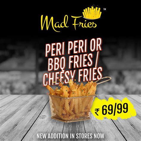 Menu at Mad Fries - Virugambakkam, Chennai