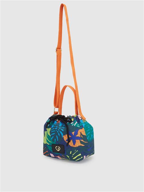 Buy Caprese Octavia Drawstring Sling Small Indigo @ Rs.899 | Caprese Bags