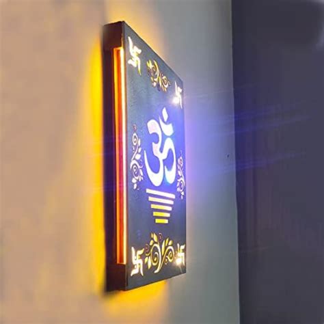 Biswas Brother OM Swastik modern Art Design Wall Back LED Light Wall ...