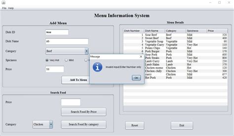 Image result for Menu Restaurant Programming Code Java