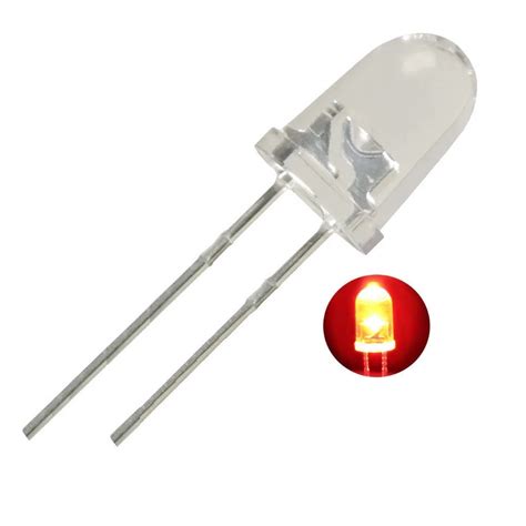 5mm White/Red Candy LED