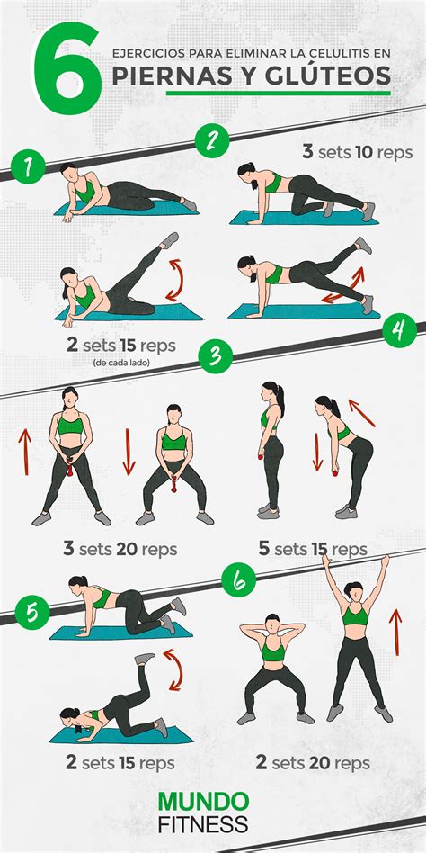 6 Ejercicios para eliminar la celulitis en piernas y glúteos - Mundo Fitness