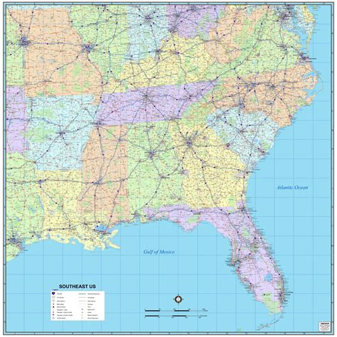 Map Of Southeast USA States | Printable Map Of USA