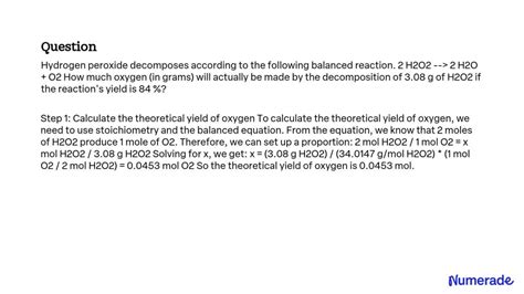 H2O O2 H2O2 Balanced Equation 的图像结果