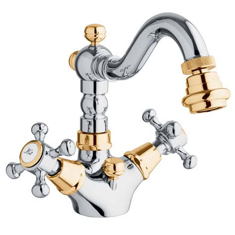 Brass Bidet Mixer with Swivel Barrel Made in Italy