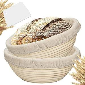 12 Inch Banneton Bread Proofing Basket Set - French Style Artisan ...