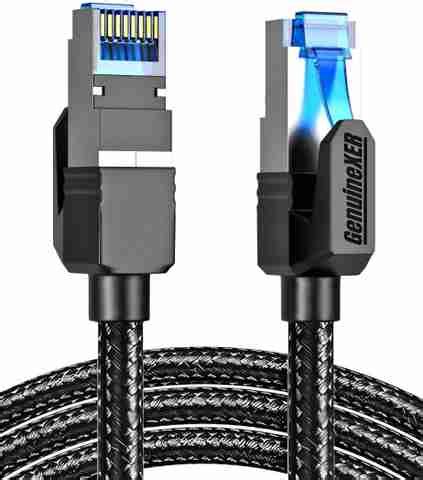 GenuineXER LAN Cable 8 A 1 m Cat 8 Ethernet Cable | Upto 40 Gigabits ...