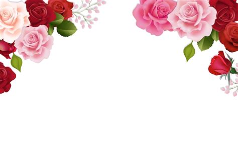 Realistic roses border illustration | Free PSD