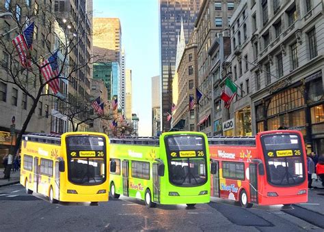 Buy Ailejia City Bus Sightseeing Double Decker Bus Model Open Top Pull ...