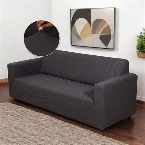 Universal Stretchable Jacquard Sofa Cover- Charcoal – House of quirk