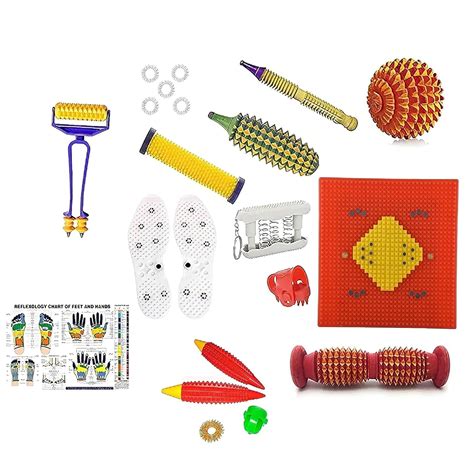 AcuCapital Massager Tools Combo Kit with Power Mat, Wooden Handle ...