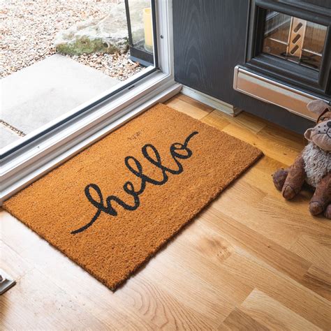 Hello Coir Door Mat