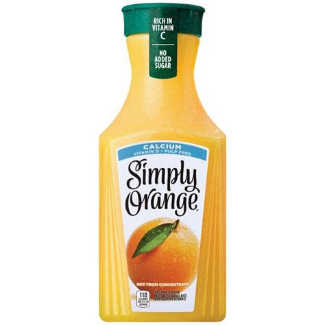 Simply Simply Orange Juice 100 Calcium 100% Pure Squeezed Pasteurized ...