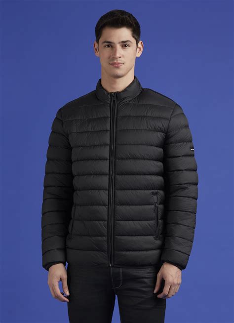 Blue Hgh Neck Full Sleeve Bomber Jacket | Pepe Jeans India