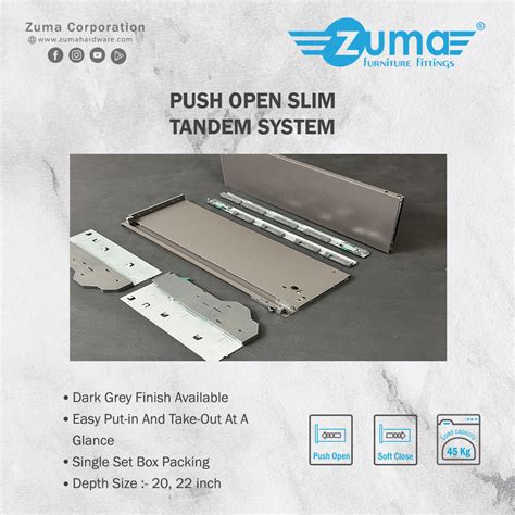 Zuma Push Open Slim Tandem System | Zuma Corporation
