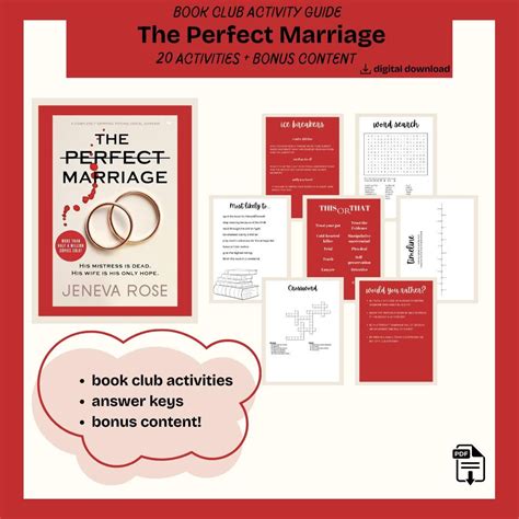The Perfect Marriage Book Club Guide Discussion Questions Book Club ...